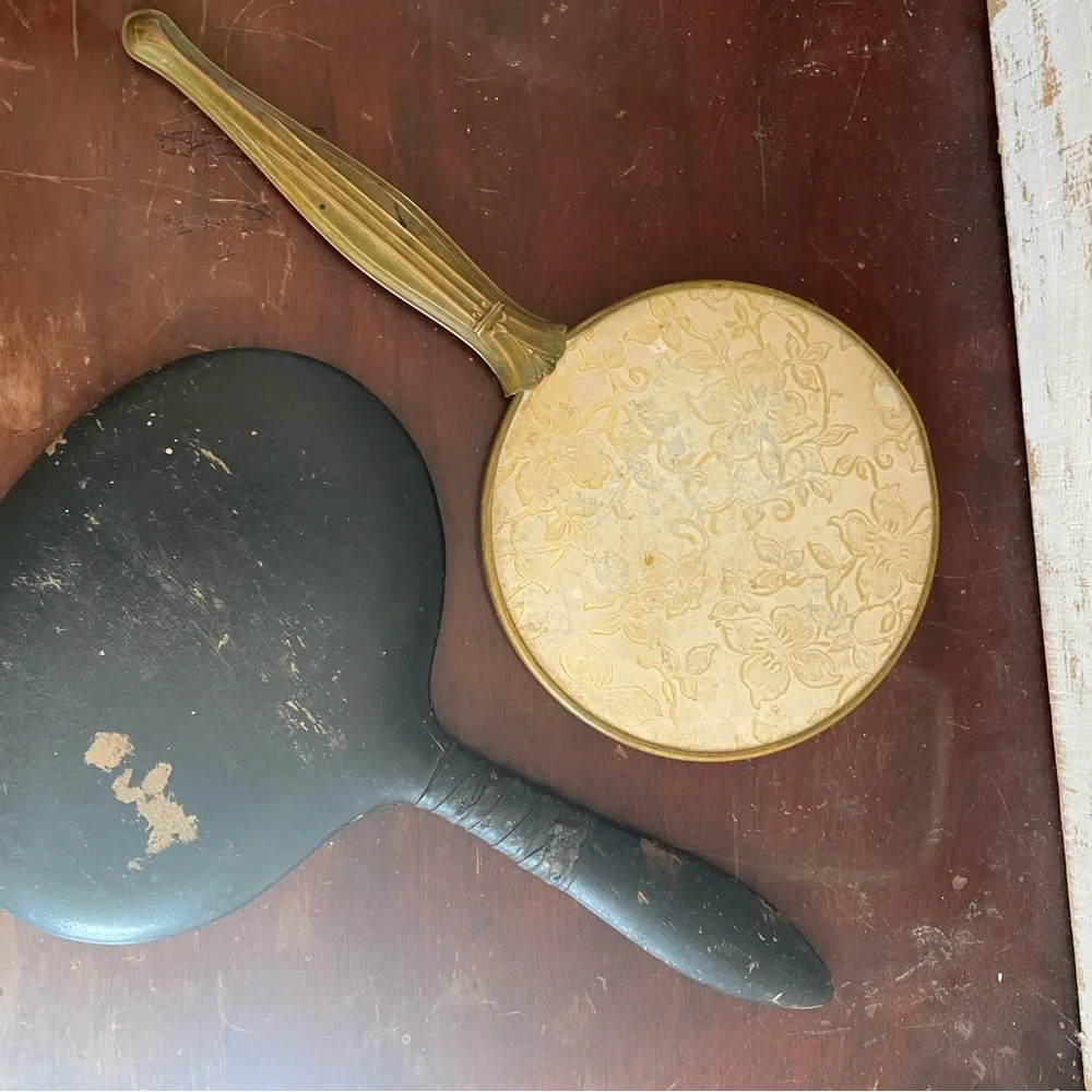 Vintage His and Her Handheld Mirrors Set